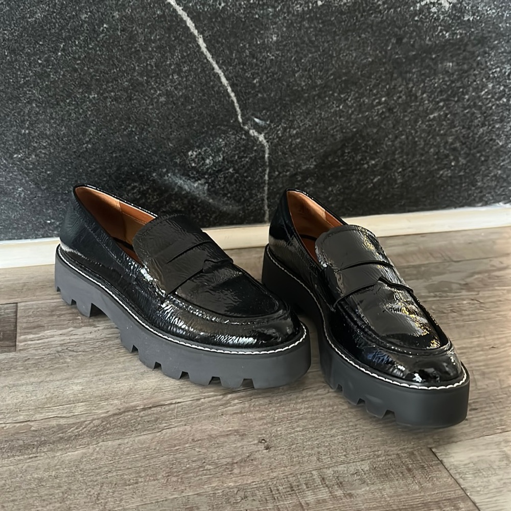 Platform black loafers | Franco Sarto